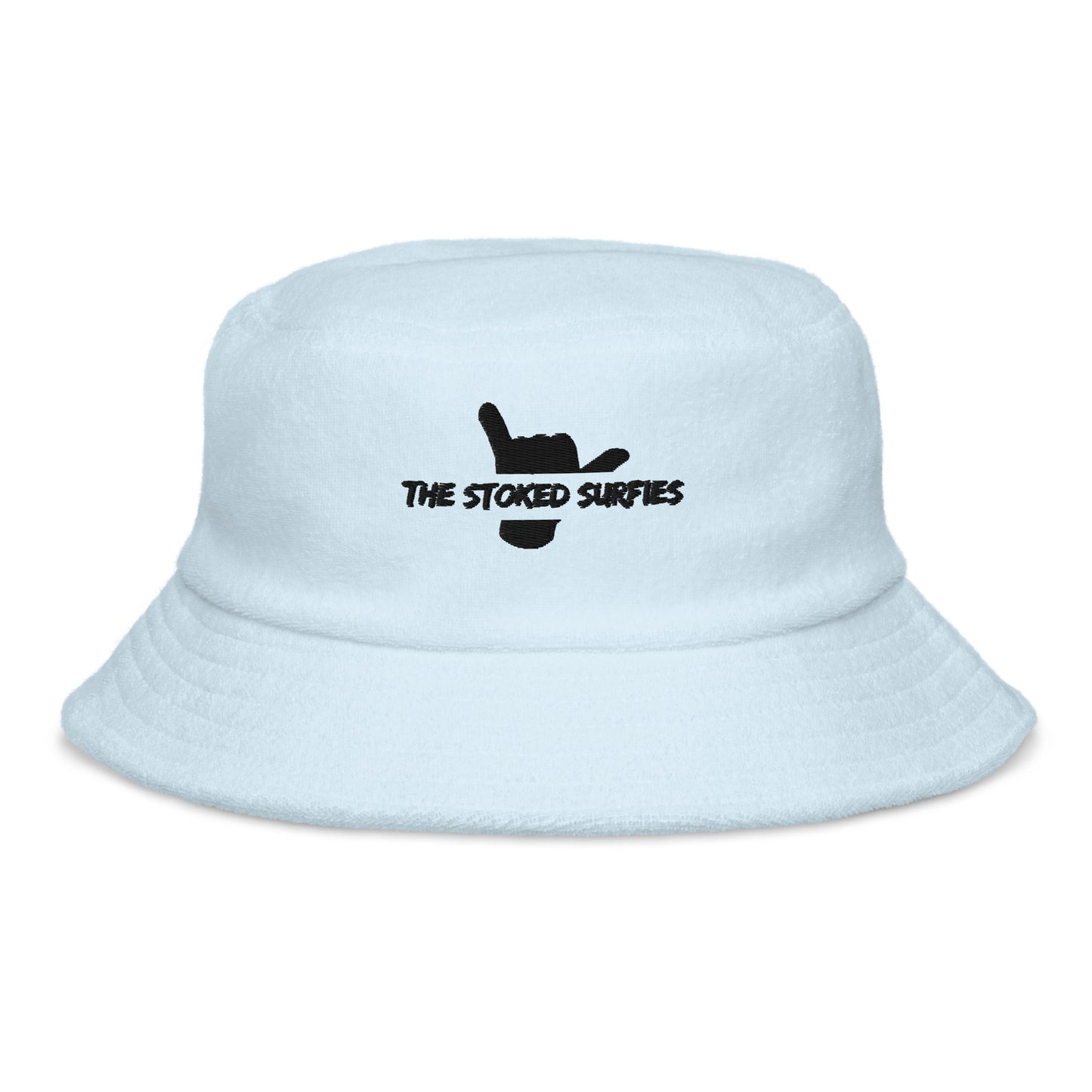 Unstructured terry cloth bucket hat