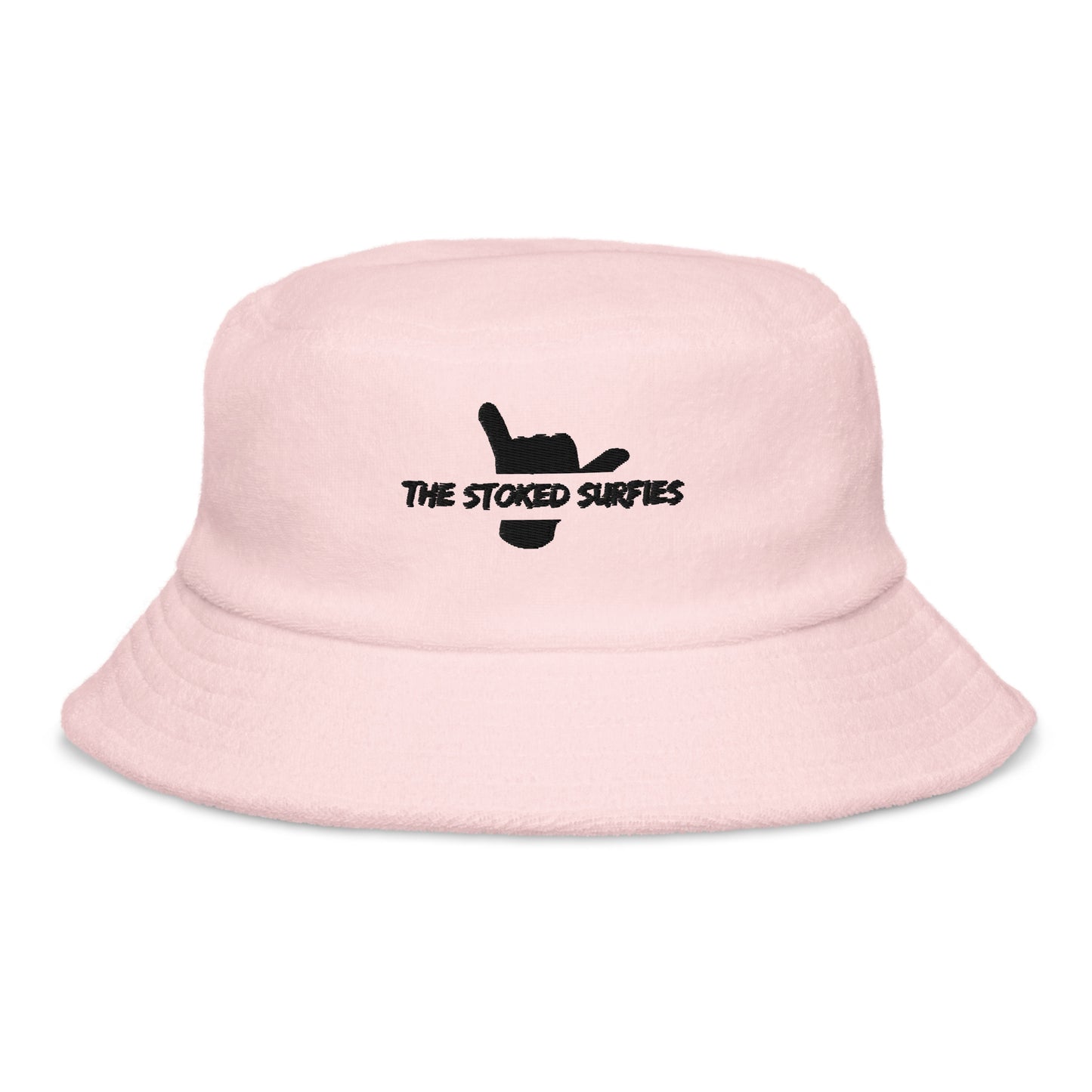 Unstructured terry cloth bucket hat