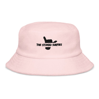 Unstructured terry cloth bucket hat