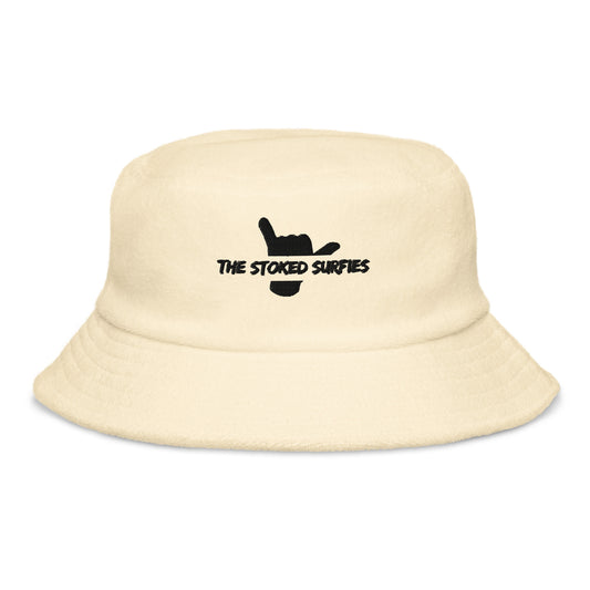 Unstructured terry cloth bucket hat